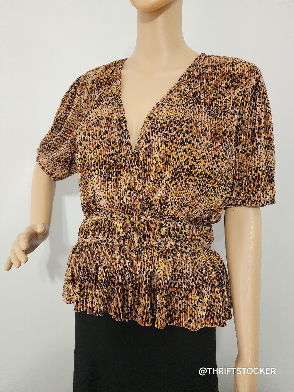 Wyaf Leopard Print Smocked Blouse